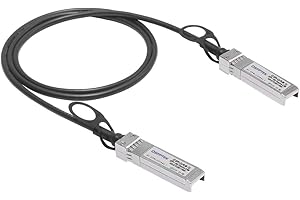 QSFPTEK 10 GB/s SFP+ DAC Cable 0.5m, 10GBASE-CU Cable Twinax de Cobre conexión Directa pasiva Direct Attach Copper Cable Compatible con Cisco SFP-H10GB-CU50M, Ubiquiti, D-Link, Netgear, Mikrotik