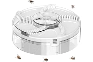 MASYOSH Piège à Mouches électrique, Attrape Mouches électrique Rotatif à 360°, Piège à Mouches avec Prise USB, pour Maison, Cuisine, Restaurant, Hôtel, Bar