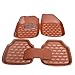 Produktbild Universal 5 stücke Set Braun Auto Fußmatten Waterprof Rutschfeste Boden Liner Vorne Hinten Teppich All Weather Car Floor Mats