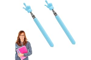 Taicols 2 Stücke Zeigestab Ausziehbar, Ausziehbare Hand Zeiger Finger Zeigestock, Teleskop Lehrer Zeiger für Klassenzimmer Präsentation Ausziehbarer Zeigestab (Blau)