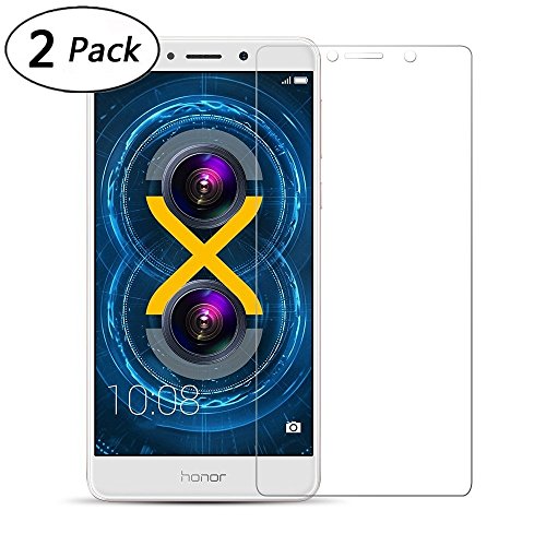 Preisvergleich Produktbild (2 Stück) Huawei Honor 6X Schutzfolie, displayschutzfolie, banqiao Panzerglas Schutzfolie Gehärtetem Glas Schutzfolie für Huawei Honor 6X (kratzfest, Kristall-klar & Bläschenfrei)