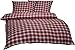 Produktbild Bettwaesche-mit-Stil warme Fein-Flanell Winter Bettwäsche Toronto Landhaus Karo rot grün weiß kariert (240 x 220 cm + 2 x 80 x 80)