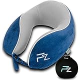 FlowZoom Duo Reisekissen - Das einzige Nackenkissen mit Memory-Foam und Einem aufblasbarem Unterkissen - aufblasbar mit nur Einem Atemzug - ideal für Flugzeug-Reisen