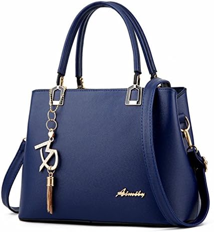 Dreamaccess Leather High Capacity Women Daily Clutch Handbag Cross Body Shoulder Bag Elegance Epitome-Blue