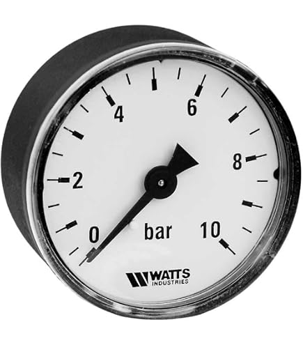 Manomètre Pression Eau 0-10 Bar - Raccord 1/4" - Ø63 Mm - Pour Réducteur Honeywell Braukmann