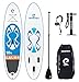 Produktbild WOWSEA Surfboard aufblasbar Paddle, 2018 Neue aufblasbare Paddle Board mit Größe 320 * 81 * 15 cm, Belastbarkeit bis 135 kg B-Blau
