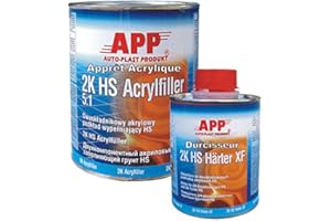 Apprêt blanc carrosserie garnissant isolant ou poursuite 1L + durcisseur 0,2L