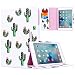 Produktbild Yokata Apple iPad Mini 1 / Mini2 / Mini3 Hülle Case Schutzhülle Tasche mit Standfunktion und Auto Sleep / Wake Up Funktion Slim Ultra Dünn Hochwertiges PU Leder Etui Ledertasche für iPad Mini 1 / Mini2 / Mini3 (7,9 Zoll) Tablet Etui - Kaktus