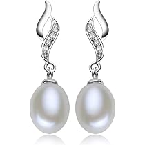 YAZILIND Set di orecchini da donna con perle d'acqua dolce
