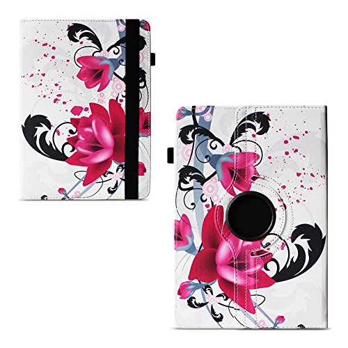 Odys Thor 10 plus 3G Robuste Universal Tablet Schutzhülle aus hochwertigem Kunstleder Hülle Tasche Standfunktion 360° Drehbar kombiniert Schutz und Design in 9 verschiedenen Farben Cover Case Universal Schutzhülle , Farben:Motiv 7 - 4