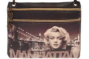 Karactermania Marilyn Monroe Manhattan-Sac à Bandoulière Action Mini Horizontal, Brun