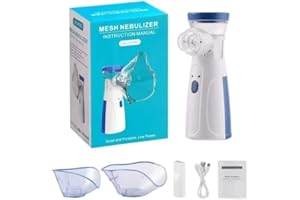 Portable Nebulizer & Humidifier for Baby & Adults | Compact, Silent, Self-Cleaning Machine with Long Battery Life | Effective for Asthma, Cough, Sinus & Allergy Relief at Home