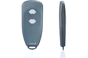 Marantec Cyfrowy 382 nadajnik ręczny 868 MHz, 2-kanałowy pilot zdalnego sterowania/otwieracz garażowy do napędu bramy garażowej Marantec szary