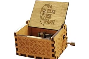 Nostalgish - Bella Ciao Music Box Hand Crank Wooden Musical Boxes Music Box - Unique Gift (Wood, Bella Ciao)