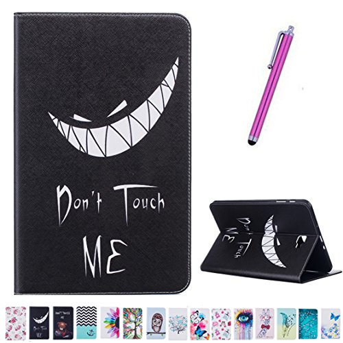 Romtronic Cute Colorful Flip Tasche PU Leder Abdeckung Stand Schutzhülle für Samsung Galaxy Tab A6 10.1 Pouces SM-T580 / SM-T585 + 1 x Schwarz Stylus (Design 08)
