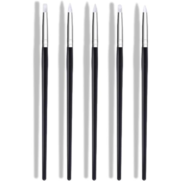 Gummipinsel 5 Stücke Silikonpinsel Modellierpinsel, Nägel Pinsel Malpinsel, Sculpting Tool Art Clay Shapersilikon Stift, Werkzeug Pinsel Silikon Pinsel Für Modellierung Malen