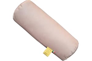 GM Cuscino cilindrico cervicale a rullo per collo schiena e gambe 40x15 cm Made in Italy con rivestimento in tessuto idrorepellente e antimacchia Beige