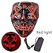 Produktbild Halloween Scary Maske Cosplay Led Kostüm Maske EL Draht Leuchten für Halloween Festival Party Dekorative Maske,Red