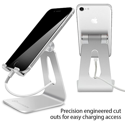 Multi-Winkel Handy StÃ¤nder, Wsiiroon Phone StÃ¤nder, Halterung, Handy Halter fÃ¼r iPhone, iPad, Samsung Galaxy, Kindle, Huawei P8 P9 P10 / Lite, Honor 6X 8 und alle anderen Tabletten Telefone - Silber