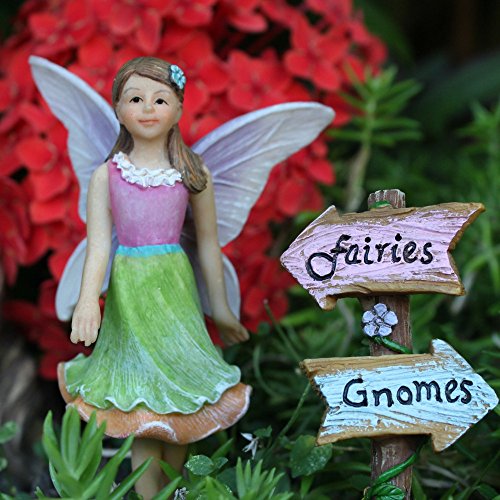 Fairy Garden House – Zubehör Kit & Miniatur-Feen – House ist 17,8 cm (18 cm) hoch – Tür kann offen breit – von pretmanns - 4