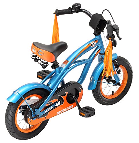BIKESTAR® Premium Design Kinderfahrrad für coole Kids ab 3 Jahren ★ 12er Deluxe Cruiser Edition ★ Champion Blau - 3