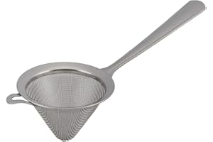 PIAZZA - Colino in Acciaio Inox Piccolo 9 Cm - Setaccio da Cucina a Cono Liquidi e Alimenti (Spremute, Frullati, Sughi, Salse, Creme, Farina, Pasta, Riso) Aggiungilo al tuo Set Utensili da Cucina