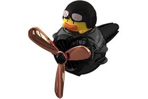XJKLBYQ Cute Car Air Fresheners Pilot Duckling Diffuser Cartoon Automotive Air Outlet Fan Auto Decoration Black, Car Air Outlet