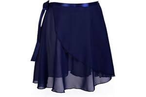 LNNXSZ Chiffon Gonnellino Danza Gonna in chiffon di danza classica Gonna in chiffon di colore puro con stampa floreale Body for danza classica Donna Ragazza ( Color : Dark blue , Size : XL(Height 165-175cm)