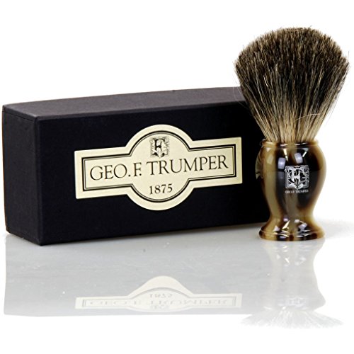 Geo F Trumper Simulated Horn Pure Badger Bristle Shaving Brush