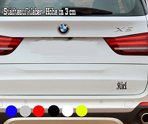Kiel Car And Motorcycle Sticker Decal Fan with City Names 3 cm High