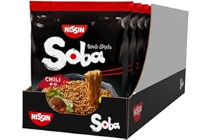 NISSIN Soba Wok Style Chilli Flavoured Instant Noodles, 111 g Packet (Pack of 9)