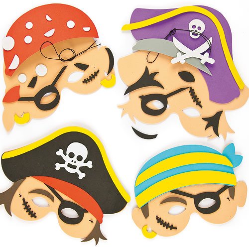 Book's Cover ofLot de 4 Kits de Fabrication de Masques Pirates en Mousse  Idéal pour les déguisements de Carnaval