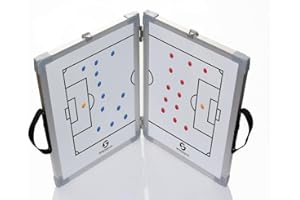 ‎SPORTACULAR GEAR Sportacular Gear klappbare Taktiktafel Fußball BEIDSEITIG verwendbar inkl. Zubehör | Coachboard Professional | Stabiler Alu-Rahmen