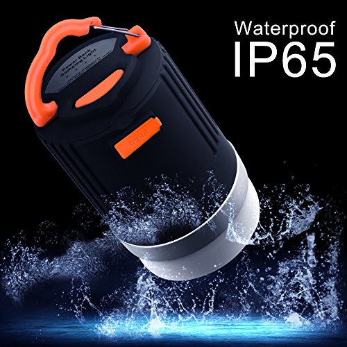 Camping Laterne, Sunvito 2-in-1 LEDs Camping Lampe und 10400mAh Power Bank, IP65 wasserdicht wiederaufladbar, Laterne Ideal für Notfall,Camping Wandern Angeln (USB-Anschluss) - 3