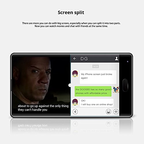 DOOGEE MIX 4G FDD-LTE Smartphone Android 7.0 5.5 Pollici Octa-core 2.5GHz 6GB RAM 64GB ROM Doppia Fotocamera Posteriore16.0MP + 8.0MP Front 5.0MP Batteria 3380mAh Impronta Digitale Dual Sim Carica Rapida