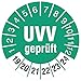 Produktbild 500 Stück UVV geprüft 30 mm Prüfplaketten Prüfetiketten Prüfaufkleber türkis 2019-2024