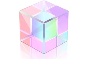 ROPNIIK Prisma de vidrio manchado Cubo del Prisma Cristal Refractor 15mm Vidrio óptico K9 Prisma de División de Haz para La Enseñanza de La Física del Espectro De Luz