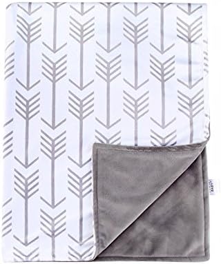Towin baby Double Layer Minky Plush Blanket Grey 76x100 ¡­