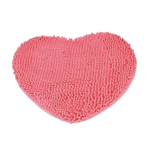 Jamicy® Soft Shaggy Antirutsch saugfähig Badematte Bad Dusche Teppiche Teppich 50*60cm (Rosa) - 4