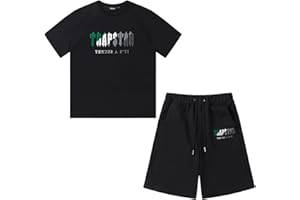 BIXPAK Uomo Tuta Trapstar Corta Estiva Maglietta con Pantaloncini con Ricamo di Asciugamani Logo Trapstar Shooters Set Tuta Trapstar London Estiva