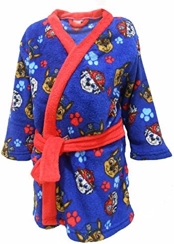Paw Patrol Blue Chase &amp; Marshall Soft Fleece Bathrobe Dressing Gown Gift Set (4-5 Years)