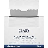 CLASYCARE Clean Towels XL &ndash; 50&rsquo;li Tek Kullanımlık Y&uuml;z Havlusu | Ultra Yumuşak, Hijyenik Cilt Bakım ve Makyaj Temizleme Bezi |