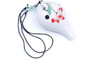 Alnicov Ocarina/ocarina 6 trous peint à la main Lotus Style bouteille de vin Alto C Beau design, parfait pour les débutants