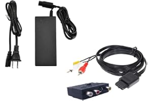 DARLINGTON & SOHNS Set per Nintendo Game Cube GC cavo di alimentazione + TV Scart 3 RCA cavo TV cavo cavo di ricarica cavo cavo di alimentazione spina di alimentazione