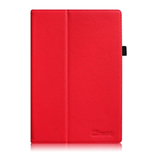 Fintie Medion Lifetab S10366 / S10333 / S10334 / S10345 / S10346 / S10365 / P10341 Hülle – Folio Kunstleder Schutzhülle Tasche Cover Case Etui mit Ständerfunktion und Stylus-Halterung für MEDION LIFETAB S10366 / S10333 / S10334 / S10345 / S10346 / S10365 / S10366 / P10341 (10,1 Zoll) Tablet-PC, Rot - 7