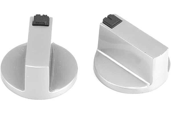1 Paire Commutateur de Commande Cuisinière Boutons en Alliage de Zinc et Acier Inoxydable pour Cuisine Poêle à Gaz Four Table de Cuisson Métal 6mm