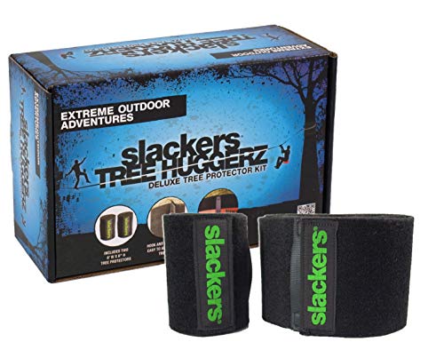 SLACKERS USA Bandes de Protection utilisations diverses: Slackline, Ninja Line, tyrolienne, Set pour 2 Arbres, 980011 Jeunesse Unisexe, Multicolore, Taille Unique