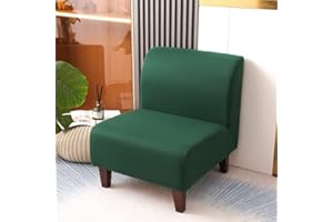 JORTUIO Copripoltrona Senza Braccioli, Elasticizzato 1 Posto Universale Senza Braccioli Copridivano,Moderna Antiscivolo Accent Chair Cover Protettiva Lavabile, con Fondo Elastico