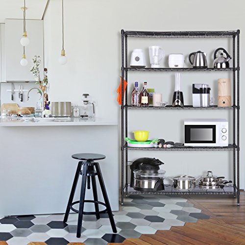 LANGRIA Regal 5 Ablage Schwerlast Regal Übergroß Standregal für Schwer Artikel Garage, Küche 441 lbs Kapazität - 3