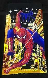 Dream Shades 24x7 Spider Man 350 GSM Polyester Bath Towel for Kids Boy/Girls - 63x121 cm, Multicolour